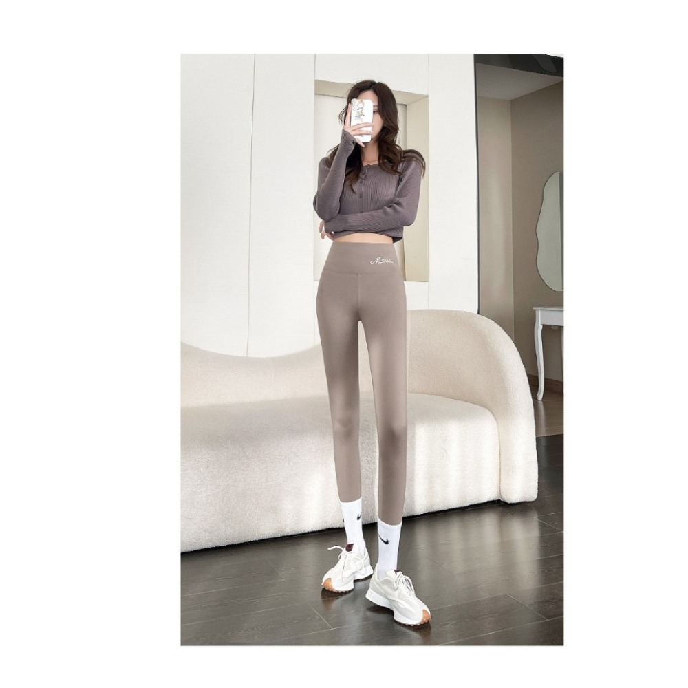 【JDUDS】磨毛打底褲 保暖內搭褲  高腰內搭打底褲  保暖褲 德絨保暖休閒褲 德絨保暖打底長褲-細節圖8