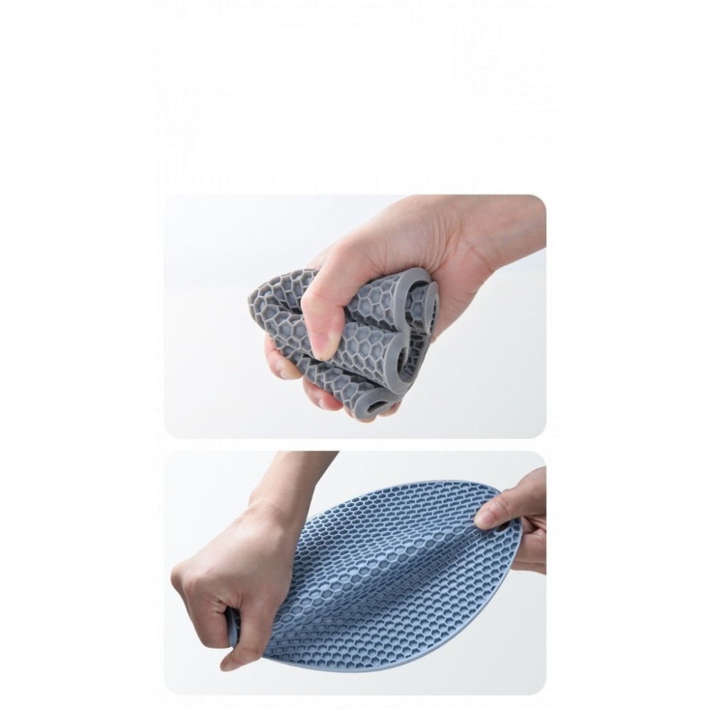 【JDUDS】圓形蜂窩紋理防熱墊  隔熱墊  餐桌隔熱墊  矽膠隔熱墊 餐廚墊-細節圖3