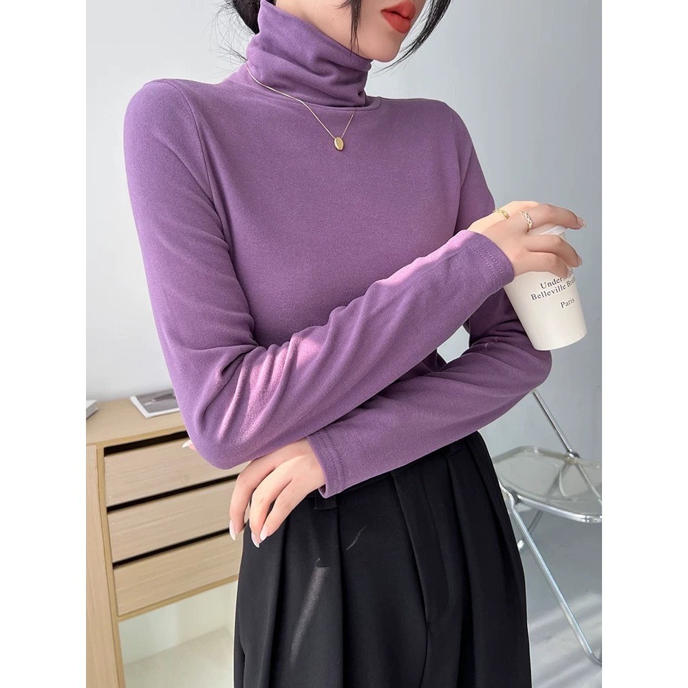 【JDUDS】  德絨加厚高領打底內搭衣 加絨內搭衣  德絨高領保暖長袖 德絨長袖  加絨長袖-細節圖6