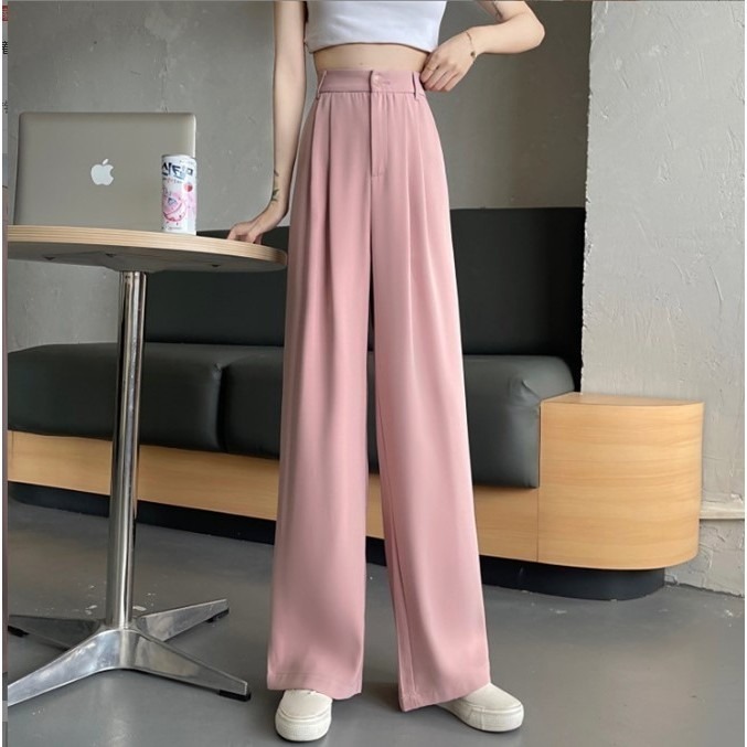 【JDUDS】西裝闊腿褲  高腰垂墜感西裝褲  休閒褲 西裝褲 顯瘦西裝褲-細節圖8