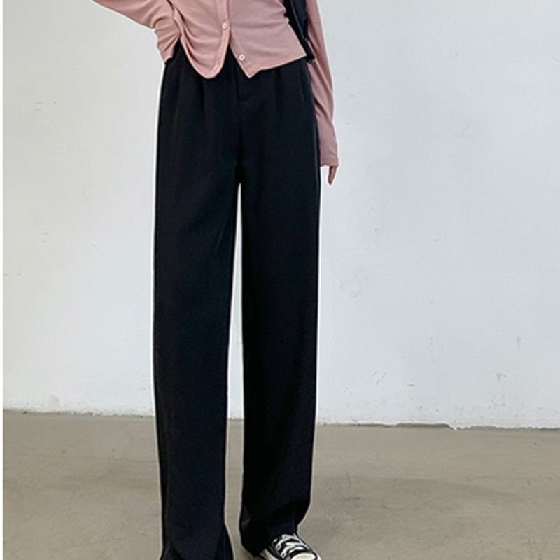 【JDUDS】西裝闊腿褲  高腰垂墜感西裝褲  休閒褲 西裝褲 顯瘦西裝褲-規格圖9