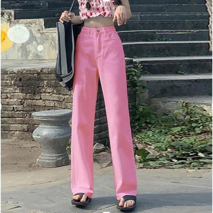 【JDUDS】復古慵懶風 高腰直筒牛仔褲 闊腿牛仔褲 闊腿直筒牛仔褲 復古牛仔褲-規格圖9