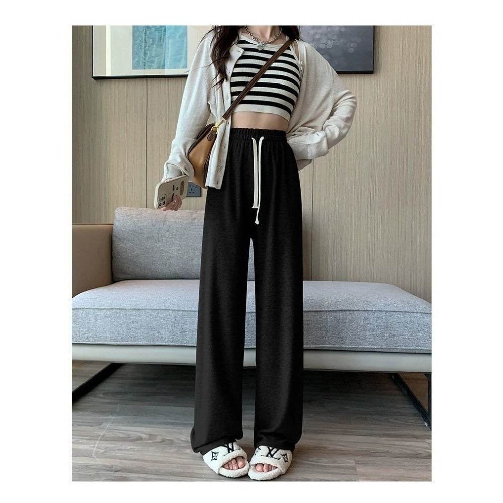 【JDUDS】奶昔色毛巾仿羊絨褲 直筒褲 休閒褲 冬季居家褲 長版針織褲 保暖長褲-細節圖8