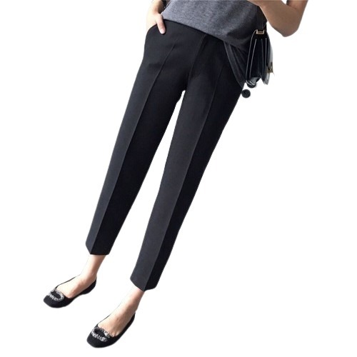 【JDUDS】 韓式女款寬鬆直筒煙管褲 休閒西裝褲  九分褲  OL九分褲-細節圖2