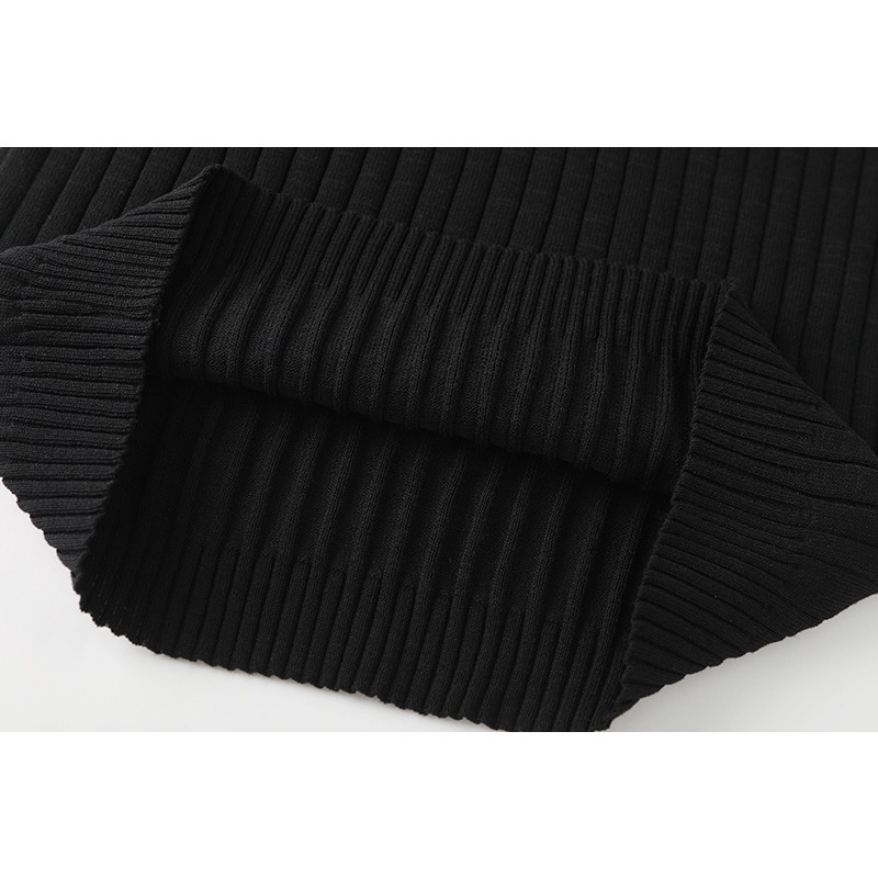 【JDUDS】蜻蜓刺繡針織短袖polo衫 針織條紋上衣 翻領拼色上衣 刺繡小標上衣-細節圖9