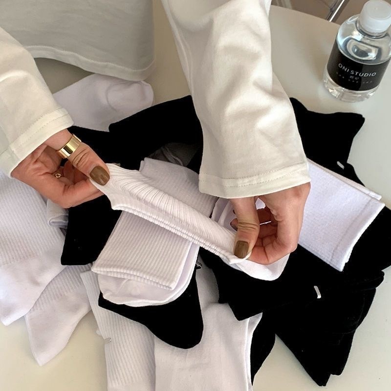 【JDUDS】 【台灣製】素色長筒毛巾襪 運動襪 長襪 黑襪 白襪 男襪 女襪 襪子 學生襪  棉質-細節圖7