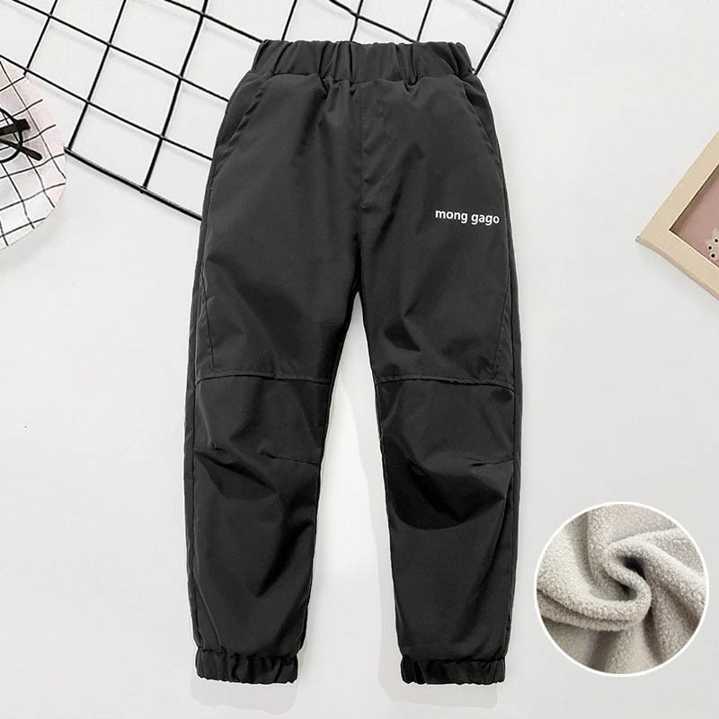 【JDUDS】兒童防風防水加絨衝鋒褲 兒童秋冬保暖 秋冬童裝 童刷毛褲 保暖褲 抓絨褲-規格圖8