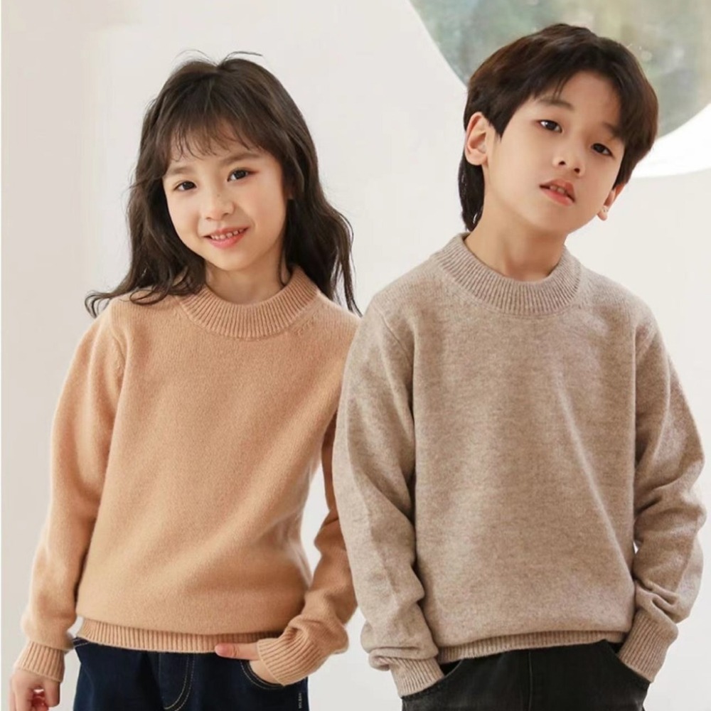 【JDUDS】男女兒童打底圓領針織衫 兒童長袖上衣 秋冬保暖上衣 柔軟針織 親膚上衣-細節圖5