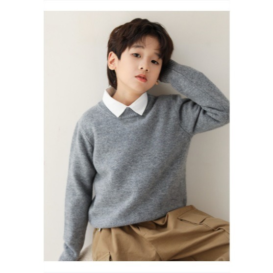 【JDUDS】男女兒童打底圓領針織衫 兒童長袖上衣 秋冬保暖上衣 柔軟針織 親膚上衣-規格圖6