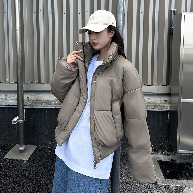 【JDUDS】港風個性短版潮流立領皮外套 休閒夾克 秋冬外套 百搭外套 皮外套-細節圖5