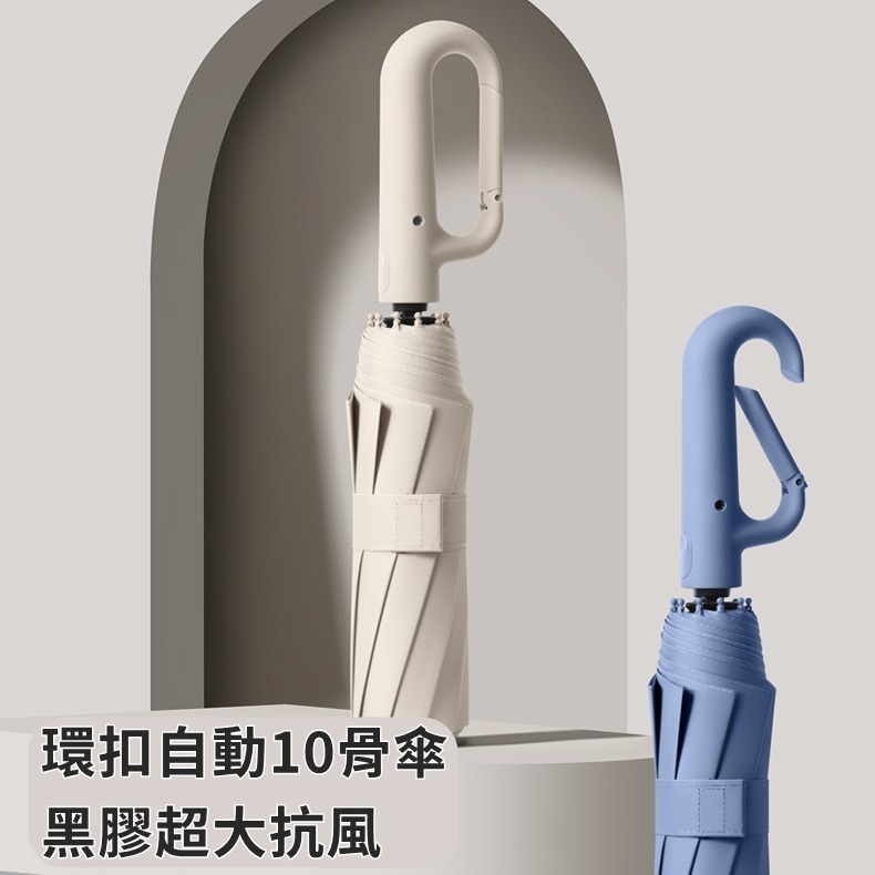 【JDUDS】全自動環扣晴雨兩用傘 十骨傘 192骨傘 自動摺疊傘 自動傘 雨傘 遮陽傘 單手開傘-細節圖9