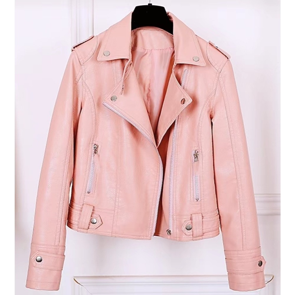 【JDUDS】短版修身拉鍊高級水洗皮衣 女皮夾克 女生皮衣 秋季皮衣 女皮衣 率性皮衣 翻領皮衣外套-規格圖11