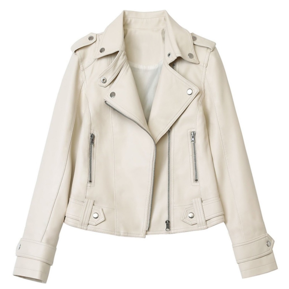 【JDUDS】短版修身拉鍊高級水洗皮衣 女皮夾克 女生皮衣 秋季皮衣 女皮衣 率性皮衣 翻領皮衣外套-規格圖11