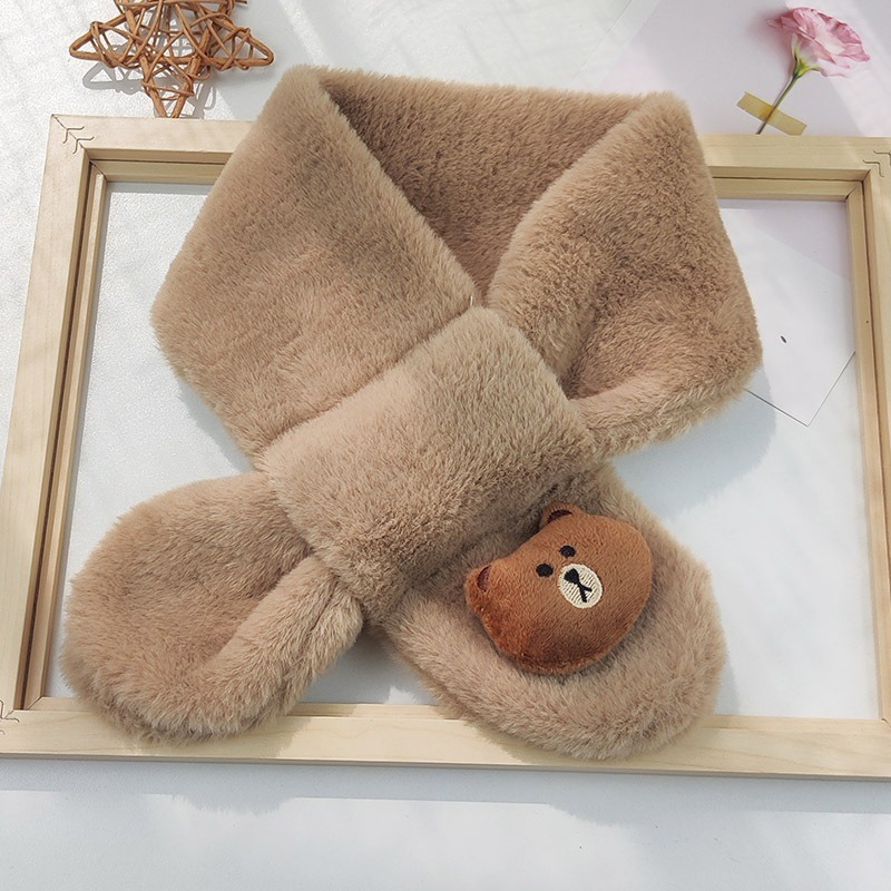 【JDUDS】新款兒童秋冬毛絨圍巾 可愛圍巾 兒童圍脖 動物圍巾 小孩圍巾 舒適圍巾 寶寶圍巾-細節圖6