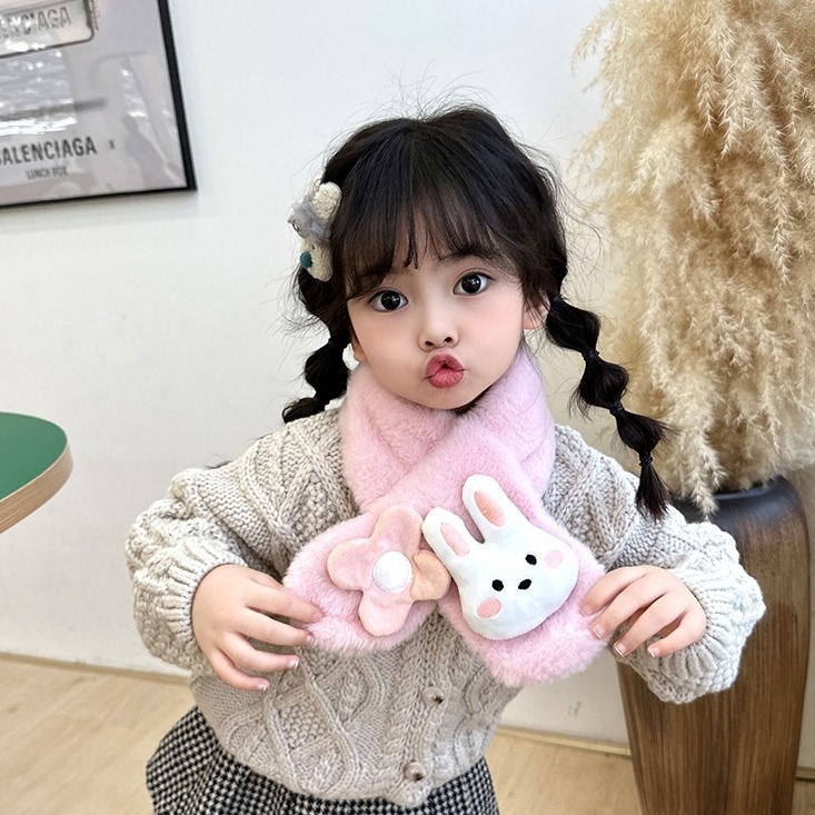 【JDUDS】新款兒童秋冬毛絨圍巾 可愛圍巾 兒童圍脖 動物圍巾 小孩圍巾 舒適圍巾 寶寶圍巾-細節圖7