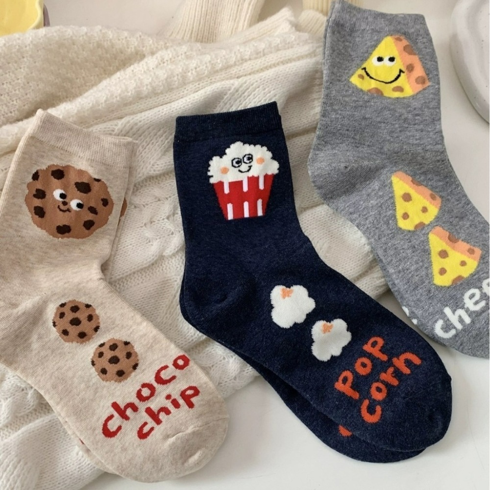 【JDUDS】可愛點心圖案女生中筒襪 潮襪 日系襪 卡通襪 學生襪 推推襪 長襪 女襪 可愛襪 少女襪 襪子-細節圖4