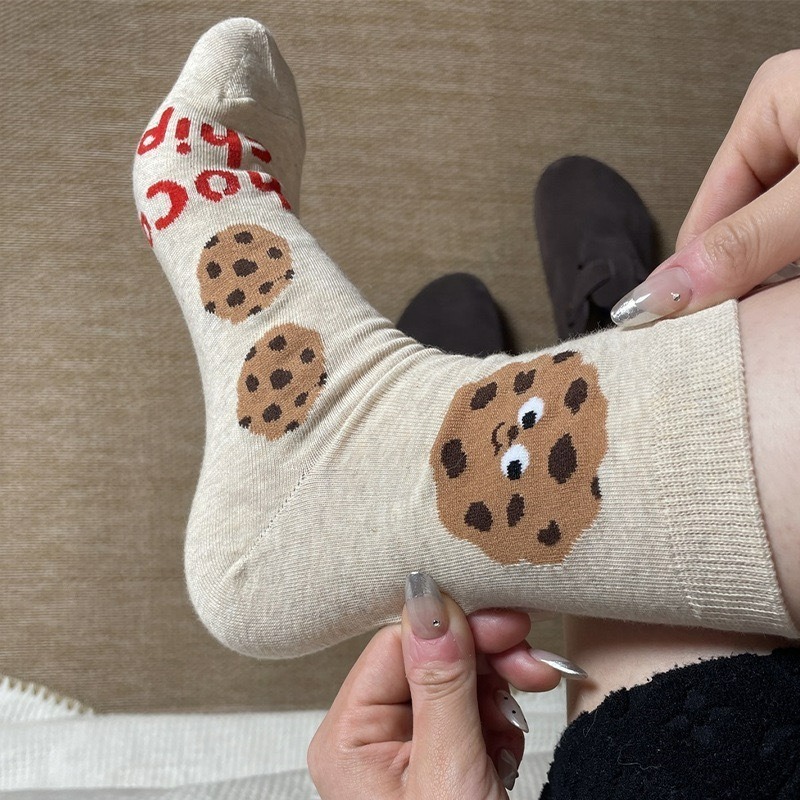 【JDUDS】可愛點心圖案女生中筒襪 潮襪 日系襪 卡通襪 學生襪 推推襪 長襪 女襪 可愛襪 少女襪 襪子-細節圖5