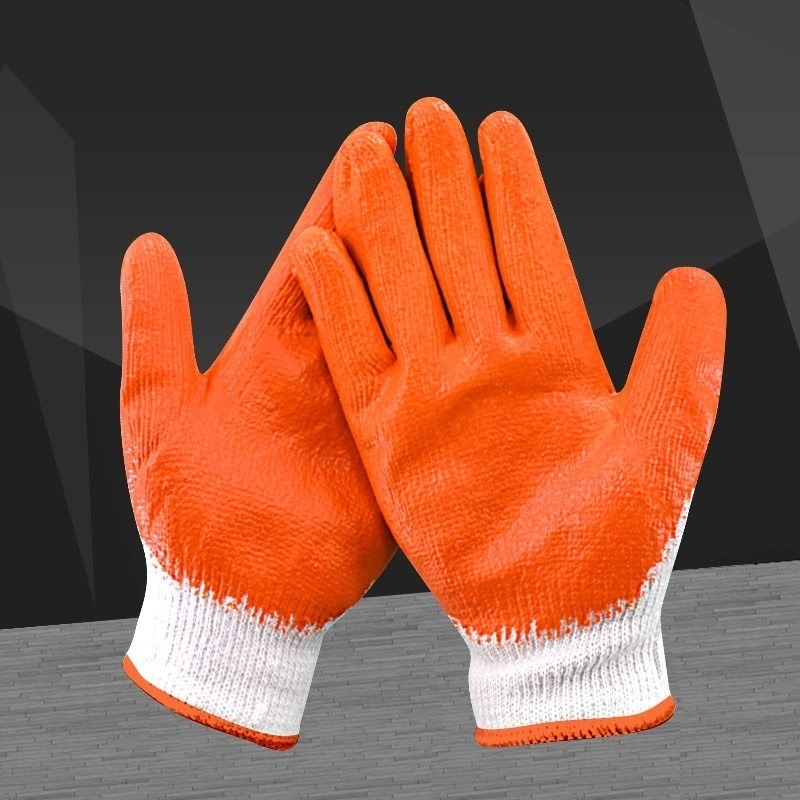 【JDUDS】棉線針織浸膠手套 工地手套 耐磨手套 防護手套 搬運手套 施工手套 防磨手套-細節圖7
