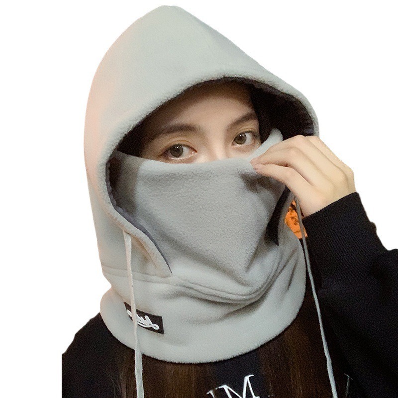 【JDUDS】三合一絨毛保暖面罩+帽子+圍脖 男女同款 護耳保暖 保暖頭套圍脖 絨毛頭套 騎士保暖 雪地保暖-細節圖2