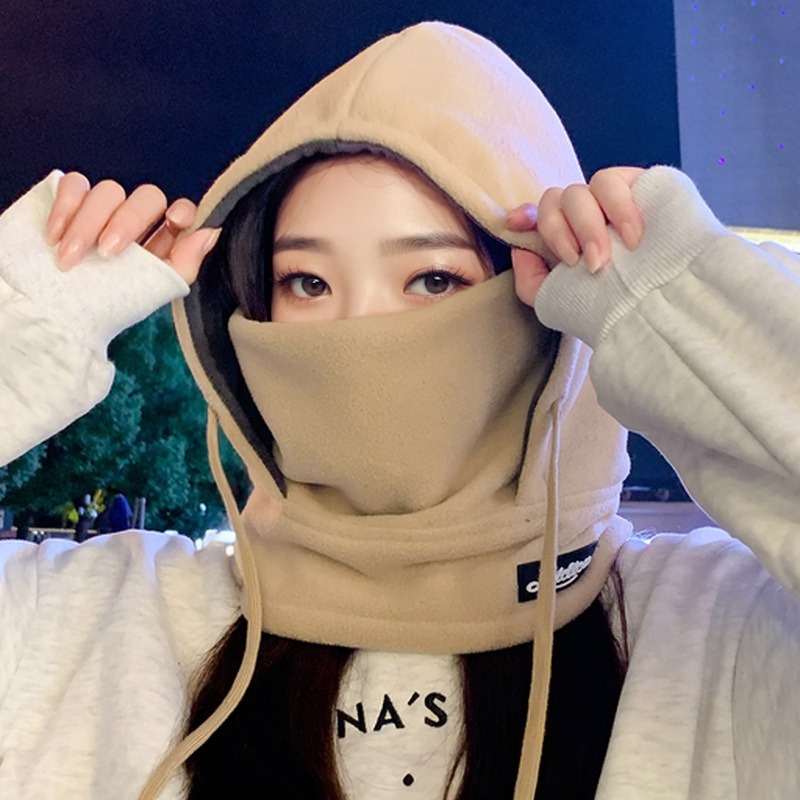 【JDUDS】三合一絨毛保暖面罩+帽子+圍脖 男女同款 護耳保暖 保暖頭套圍脖 絨毛頭套 騎士保暖 雪地保暖-細節圖7