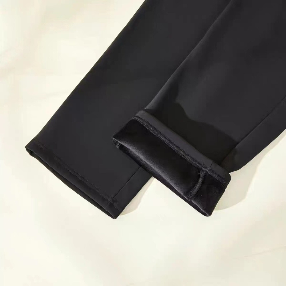 【JDUDS】男女同款秋冬加絨防風衝鋒褲 休閒彈力保暖褲 平腳褲管 鬆緊長褲 運動長褲 加絨褲-細節圖6