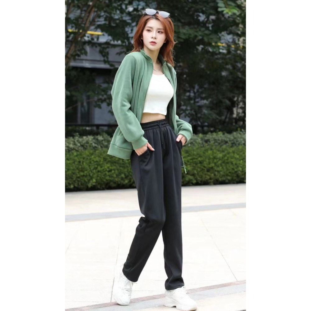 【JDUDS】男女同款秋冬加絨防風衝鋒褲 休閒彈力保暖褲 平腳褲管 鬆緊長褲 運動長褲 加絨褲-細節圖7