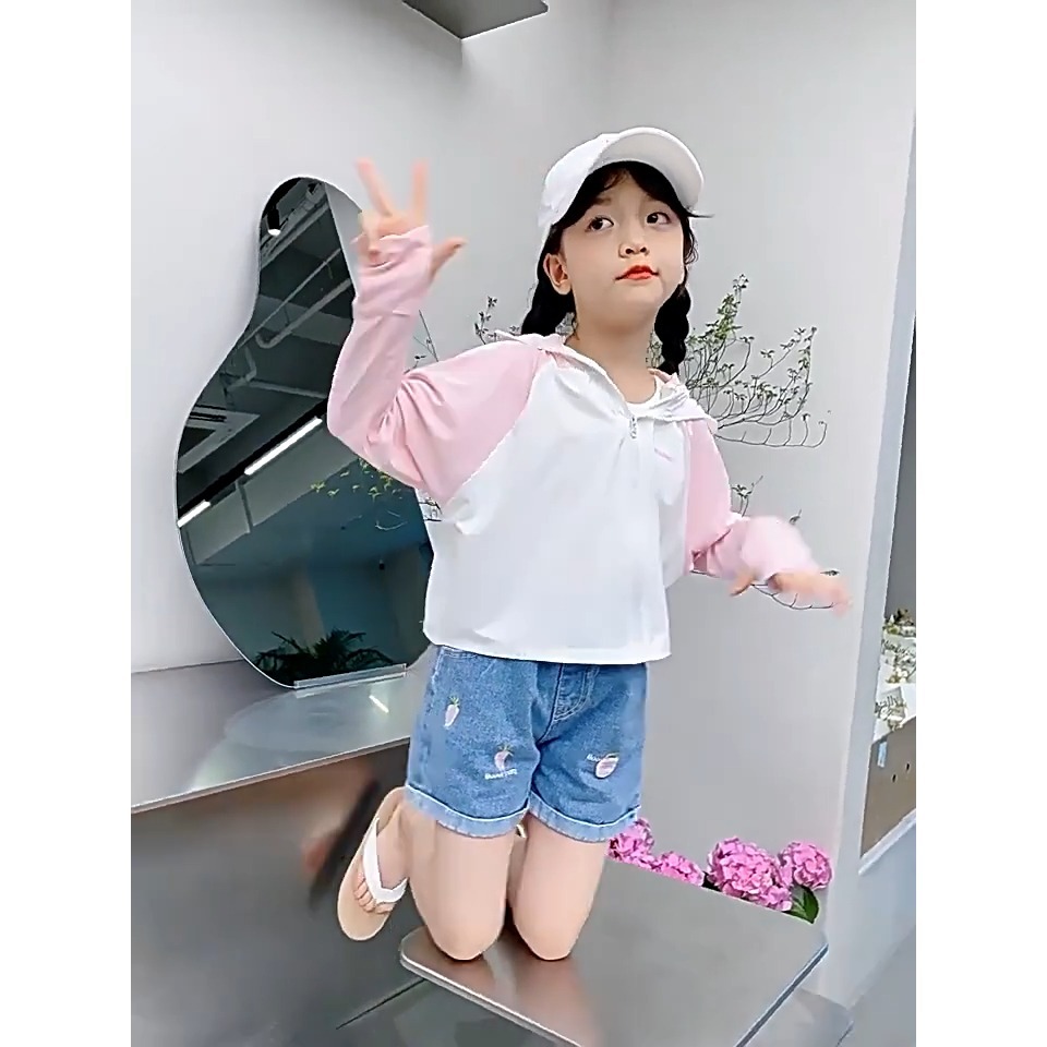 【JDUDS】兒童防曬冰絲透氣外套 斗逢外套 防紫外線 夏季兒童防曬衣 兒童涼感外套 冰絲防曬外套 童裝-細節圖3