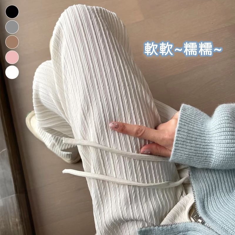 【JDUDS】雲朵泡芙褲高腰垂感休閒褲 女褲 寬褲 闊腿褲 休閒褲 皺褶褲 直筒褲 女裝 女長褲-細節圖5