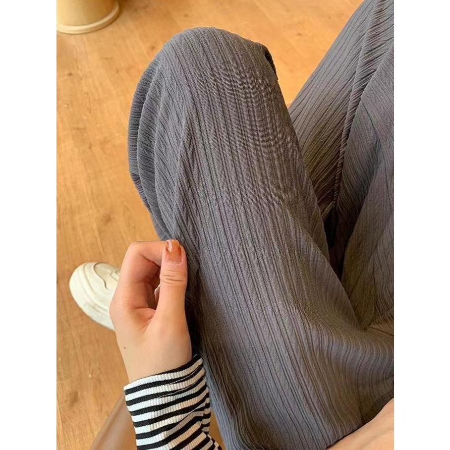 【JDUDS】雲朵泡芙褲高腰垂感休閒褲 女褲 寬褲 闊腿褲 休閒褲 皺褶褲 直筒褲 女裝 女長褲-細節圖8