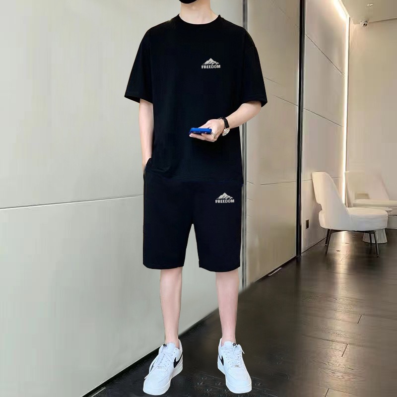 【JDUDS】男女舒適圓領T恤 黑色T恤 男生短袖 男生黑色上衣 男裝 休閒短T 男短袖上衣-細節圖2