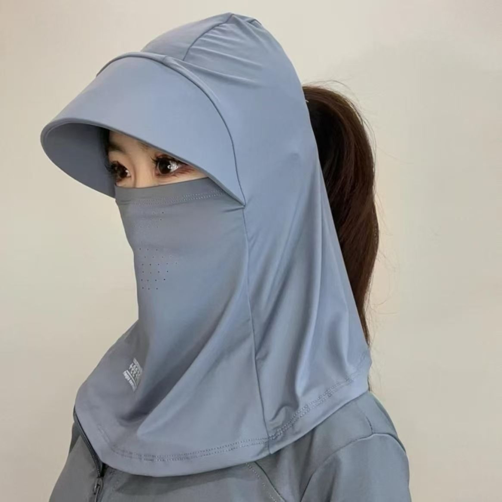 【JDUDS】涼感全臉遮陽防曬帽 冰涼感防曬帽 防紫外線帽 戶外工作防曬帽 農夫帽 遮臉太陽帽 遮臉帽-細節圖3