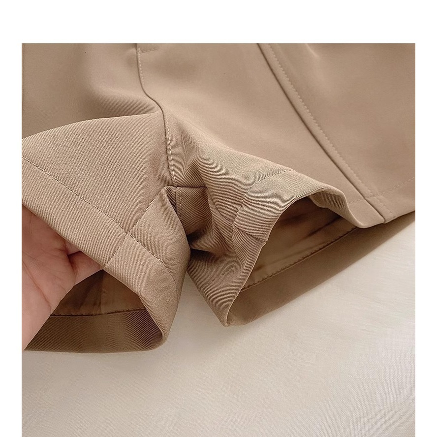 【JDUDS】復古風簡約A字闊腿短褲 休閒短褲 高腰短褲 復古短褲 簡約短褲 女生短褲-細節圖3