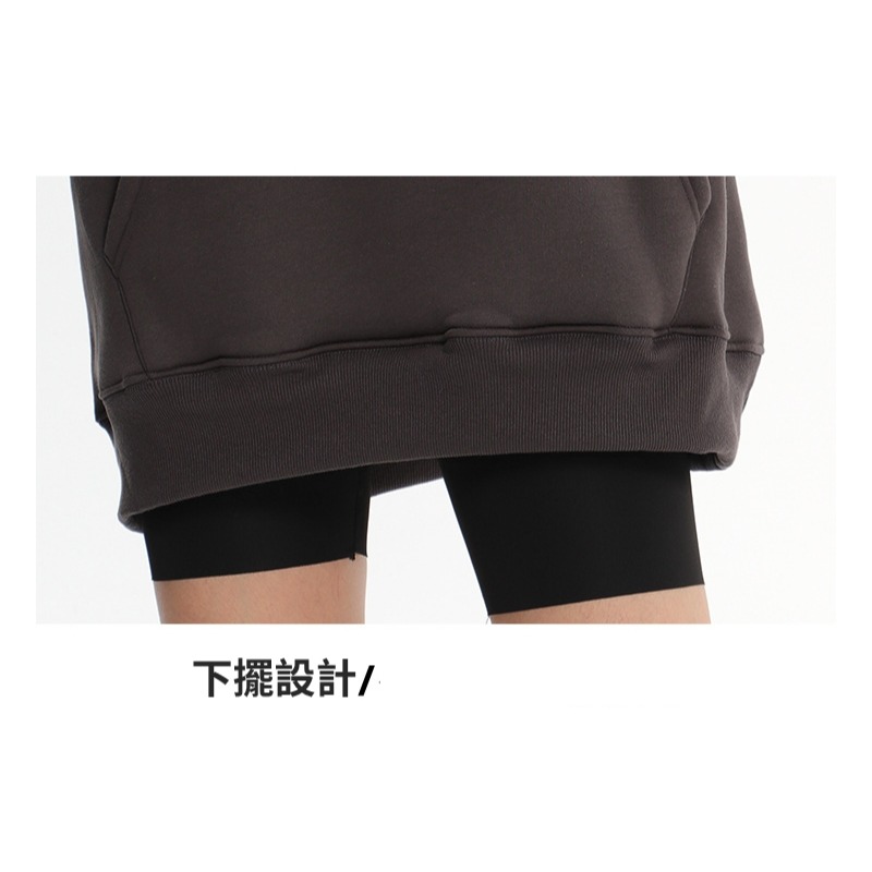 【JDUDS】美式加絨連帽長袖上衣 男女長袖帽T 寬鬆長版連帽上衣 帽T 大學帽T 寬鬆長袖上衣-細節圖5