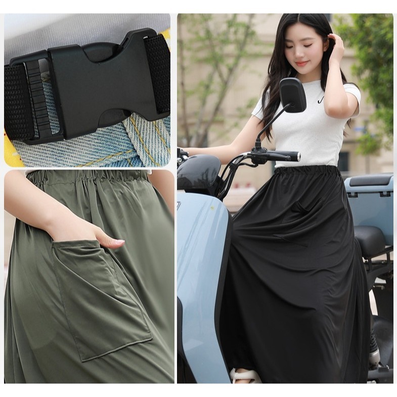 【JDUDS】夏日遮陽冰絲防曬裙 遮陽圍裙 半身圍裙 防曬圍裙 騎車防曬 機車防曬裙 防走光裙 防曬裙推薦-細節圖7