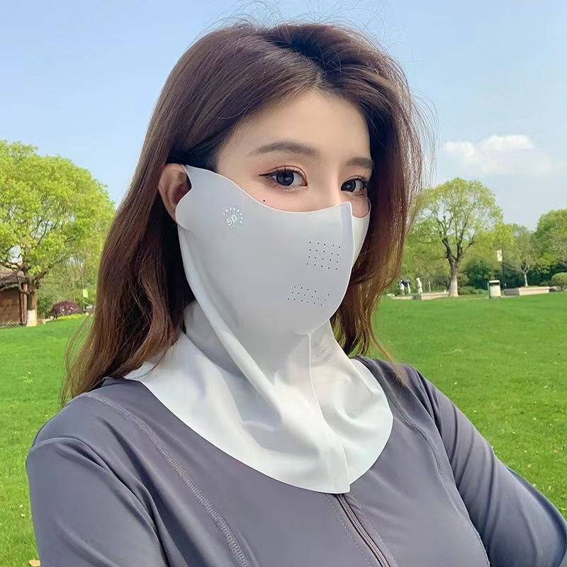 【JDUDS】夏季遮陽防曬面罩 女無痕立體面罩 防曬面罩 脖子防曬面罩 冰絲面罩 透氣面罩-規格圖7