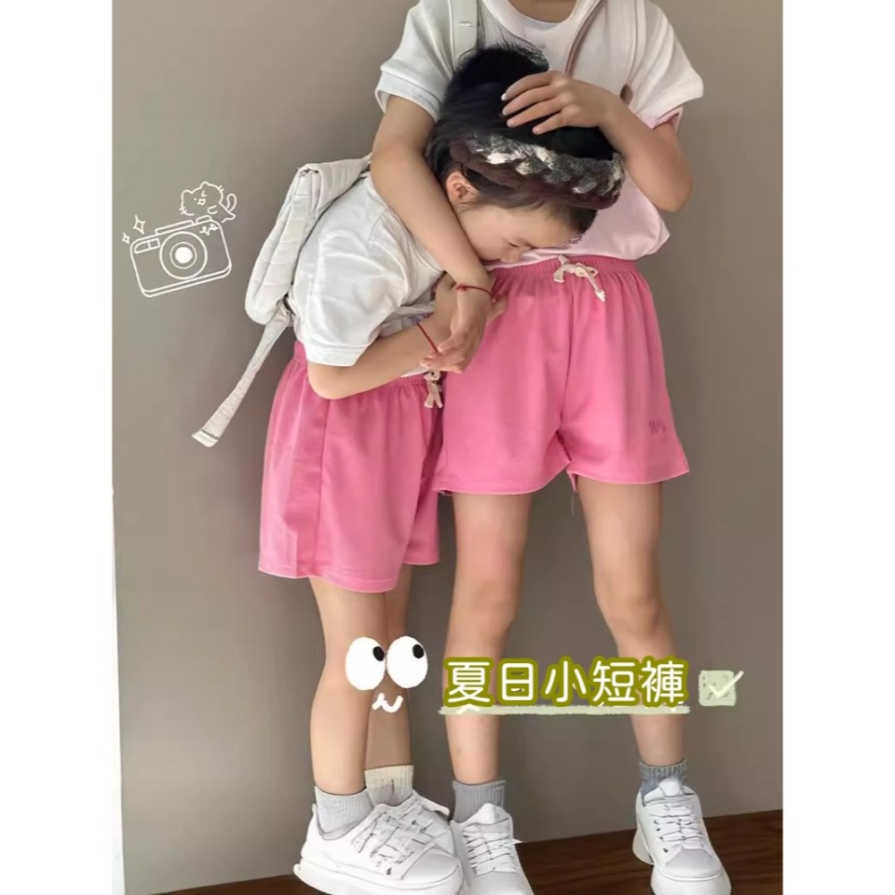【JDUDS】兒童寬鬆夏季短褲 兒童五分短褲 兒童運動褲 兒童薄短褲 男女童同款褲 童裝-細節圖2