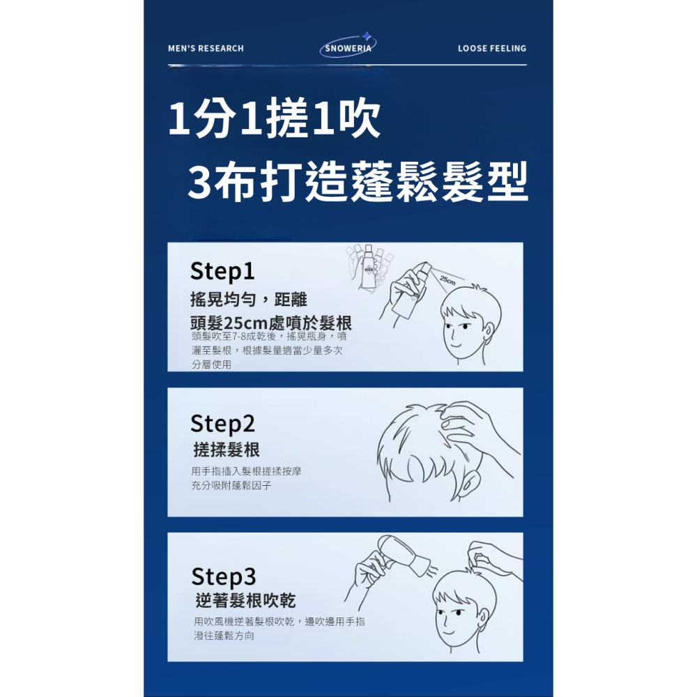 【JDUDS】髮絲澎澎粉霧 頭髮蓬鬆神器 髮品 造型品 抓頭髮噴霧 蓬鬆噴霧 不黏膩髮型品-細節圖4