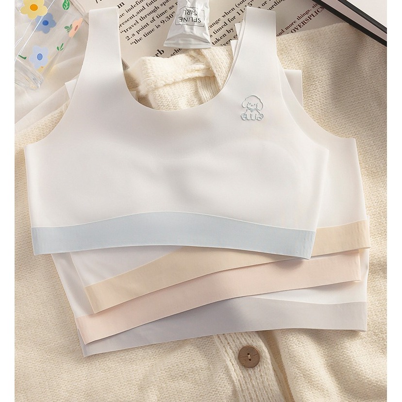 【JDUDS】小學生冰絲無痕背心 發育期背心 女童發育內衣 防凸點背心 女學生內衣背心 學生背心 少女背心-細節圖7