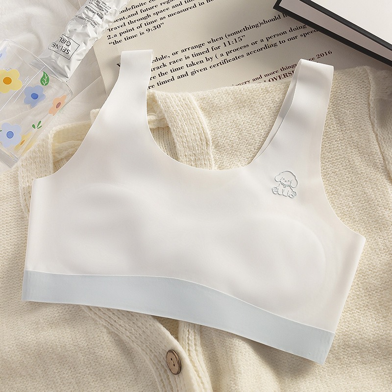 【JDUDS】小學生冰絲無痕背心 發育期背心 女童發育內衣 防凸點背心 女學生內衣背心 學生背心 少女背心-規格圖7