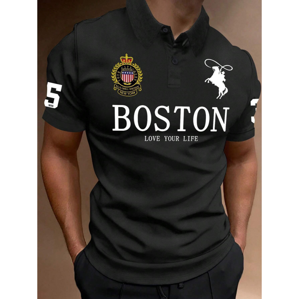 【JDUDS】男士休閒polo衫 運動polo衫 數碼印花polo衫 涼感polo衫 翻領polo衫 男短袖-細節圖3