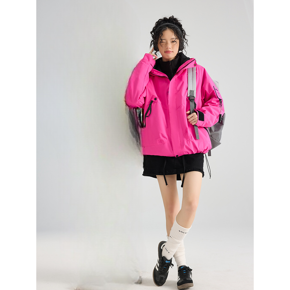 【JDUDS】男女款石墨烯防風防潑水連帽衝鋒衣 冬季外套 厚外套 棉服外套 加厚保暖外套 防水外套-細節圖4