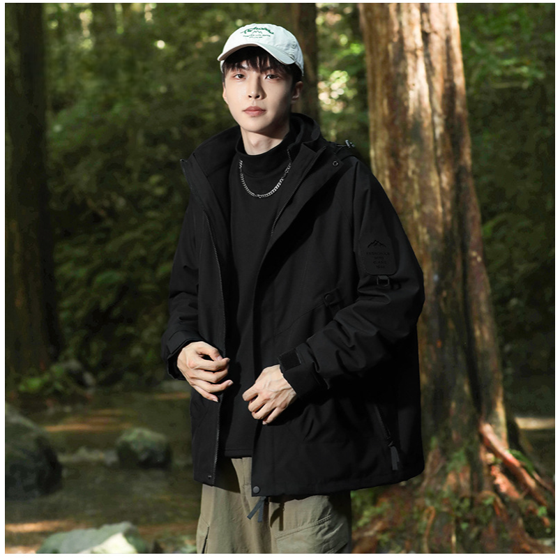 【JDUDS】男女款石墨烯防風防潑水連帽衝鋒衣 冬季外套 厚外套 棉服外套 加厚保暖外套 防水外套-細節圖8