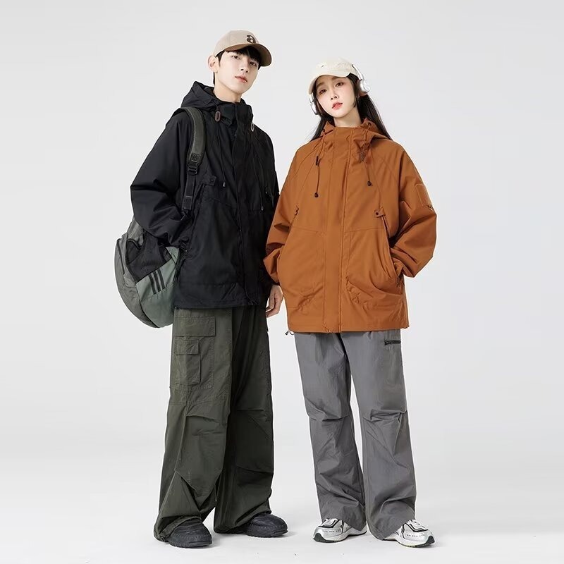 【JDUDS】男女同款情侶風衣衝鋒外套 防風防潑水 風衣外套 秋冬外套 防風外套 登山服 防寒外套-細節圖3