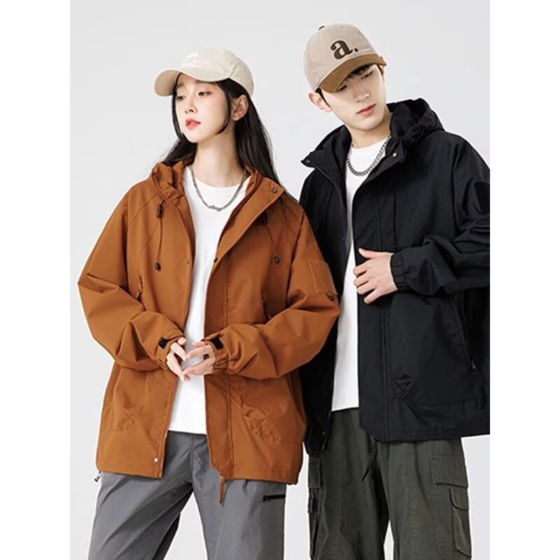 【JDUDS】男女同款情侶風衣衝鋒外套 防風防潑水 風衣外套 秋冬外套 防風外套 登山服 防寒外套-細節圖4