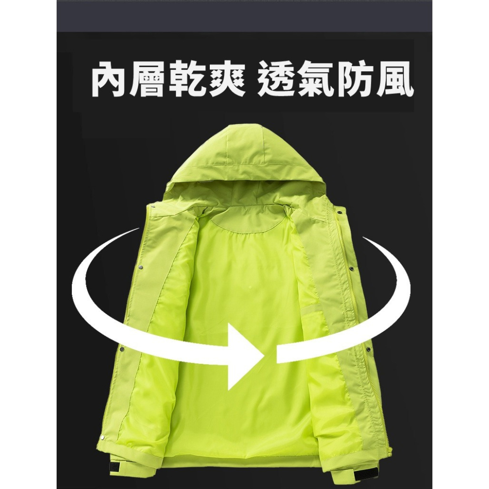 【JDUDS】男女同款情侶風衣衝鋒外套 防風防潑水 風衣外套 秋冬外套 防風外套 登山服 防寒外套-細節圖9