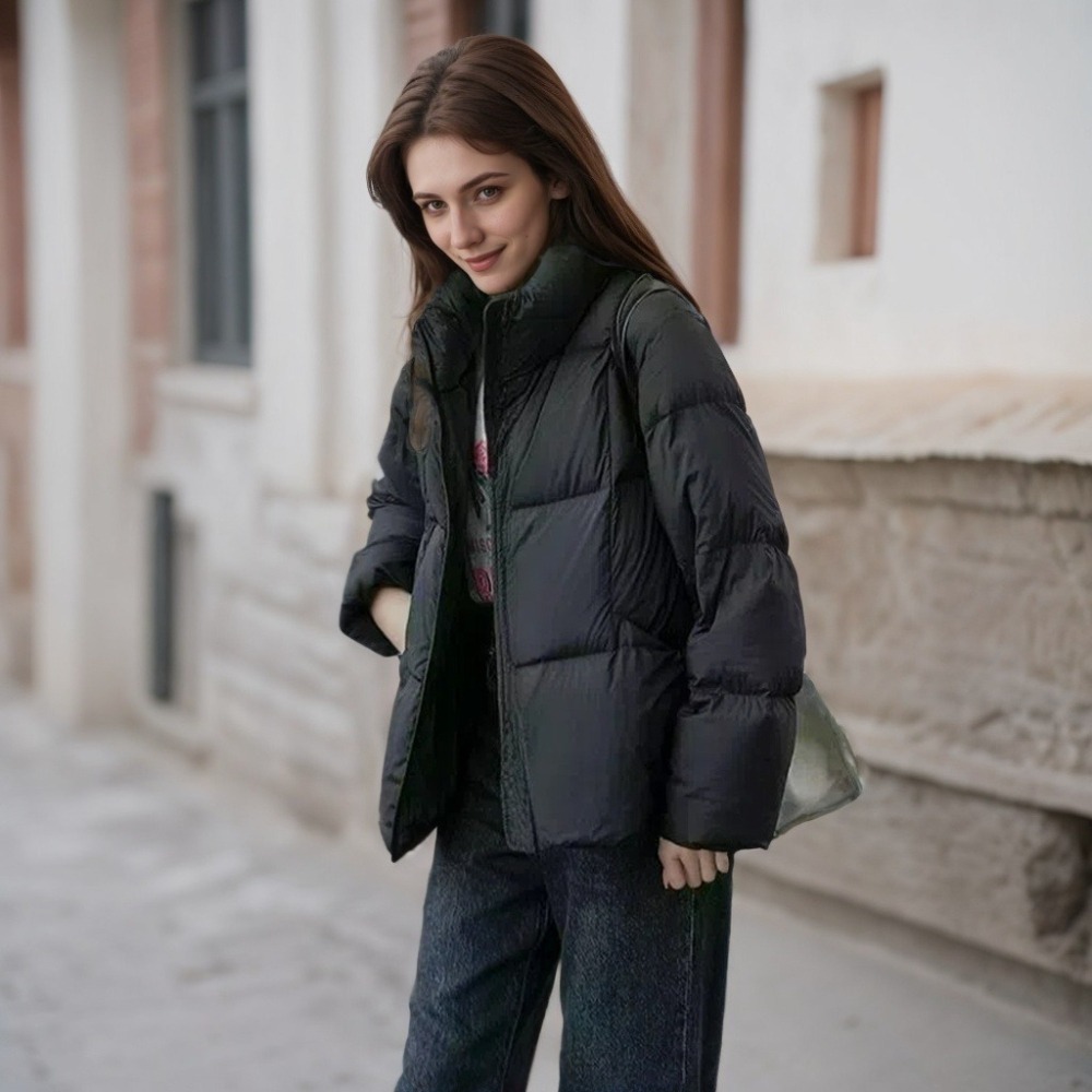 【限時購】【JDUDS】男女韓式立領蓬鬆 防風羽絨棉外套 立體剪裁設計 防風羽絨外套 冬天外套 情侶款-細節圖7