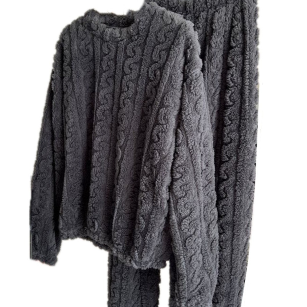 【JDUDS】秋冬緹花保暖毛絨套裝 保暖居家服 毛絨睡衣 居家睡衣 保暖睡衣 秋冬睡衣 舒適套裝-細節圖4