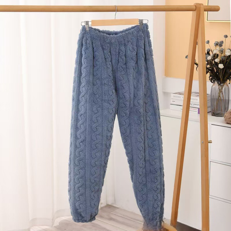 【JDUDS】珊瑚絨加絨加厚暖暖褲 女睡褲 居家長褲 睡褲 保暖褲 毛絨褲 家居褲 冬季毛絨睡褲-規格圖6