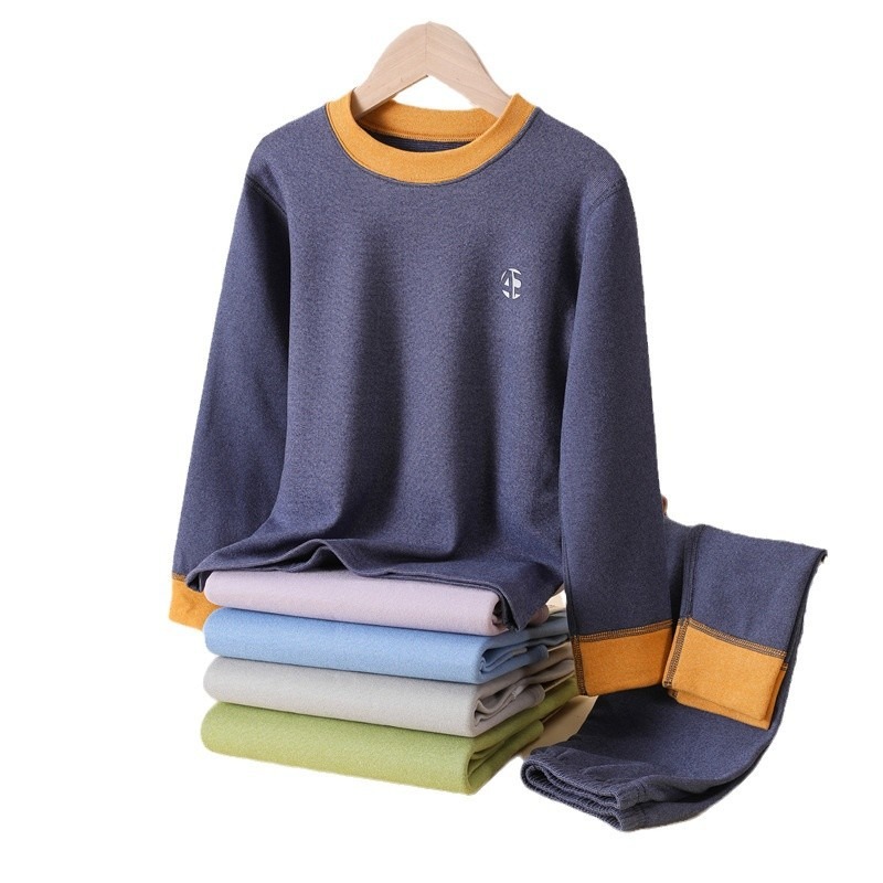 【JDUDS】羊絨蠶絲兒童保暖加厚磨毛套裝 男女童保暖衣 保暖褲 保暖服 兒童睡衣 冬季睡衣-細節圖2