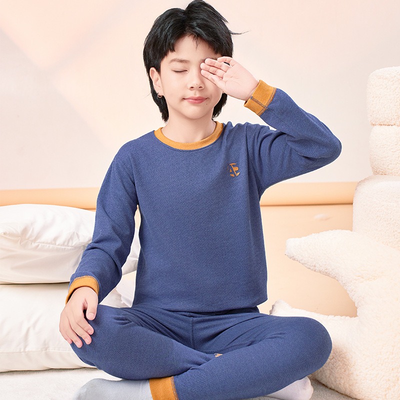 【JDUDS】羊絨蠶絲兒童保暖加厚磨毛套裝 男女童保暖衣 保暖褲 保暖服 兒童睡衣 冬季睡衣-規格圖9